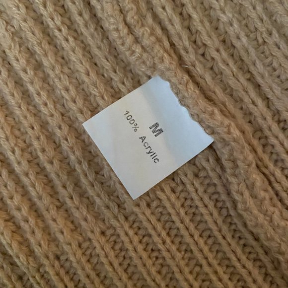 Womens Oversized Chunky Knit Cardigan Tan Button Front Neutral Fall Cardigan - Picture 7 of 9